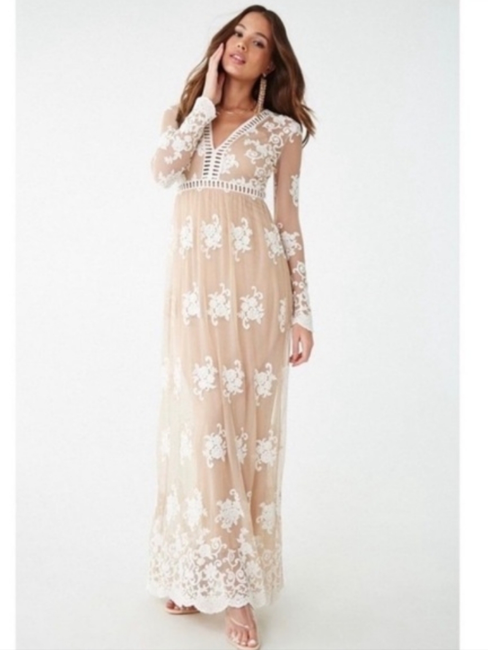 Forever 21 Crochet Lace Maxi Dress - Picture 4 of 14